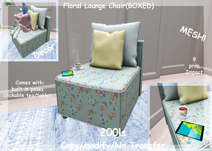 Floral Lounge Chair(BOXED)