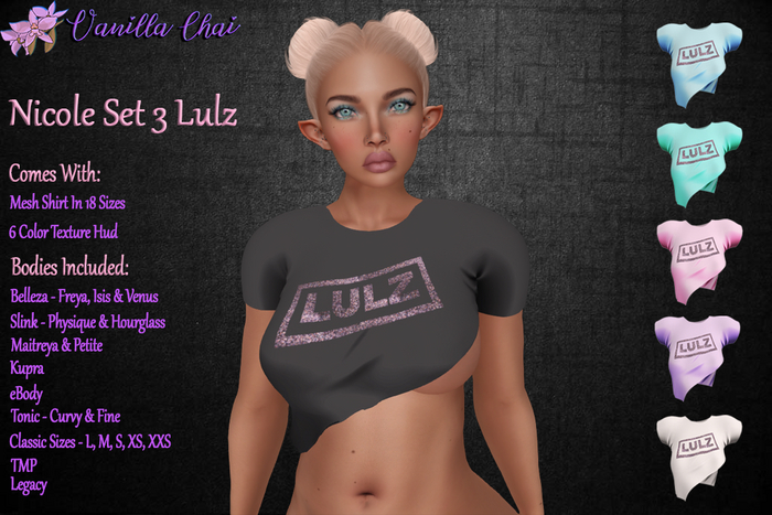 VC - Nichole Shirt Pack 3 Lulz 