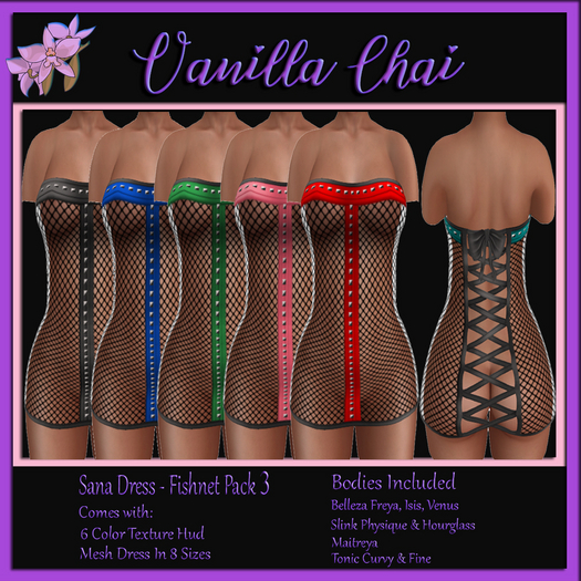 VC - Sana Dress Pack 3 Fishnet 