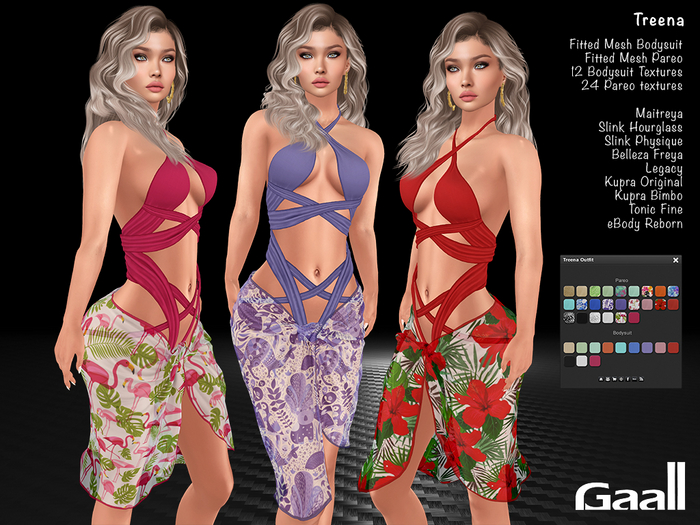 Gaall Treena Outfit 12 textures Fatpack. Mix & Match