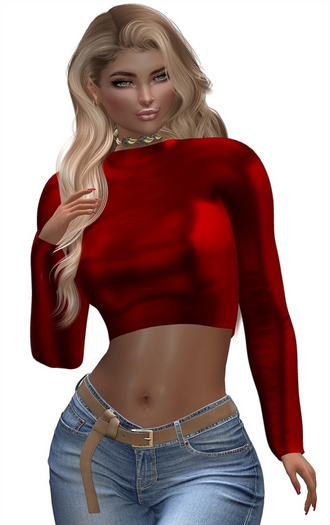 Cropped Long Sleeve T-Shirt Katja J MAITREYA + MAITREYA PETITE