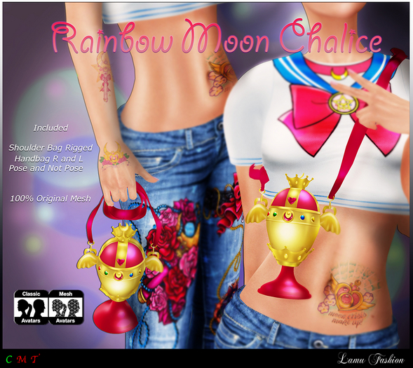 -Lamu Fashion-Rainbow Moon Chalice Bag