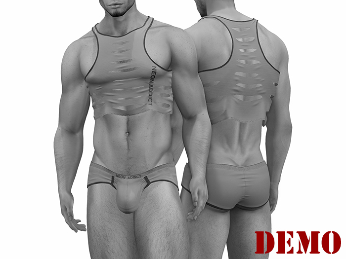 DEMO Neon addict top and briefs TwoSided