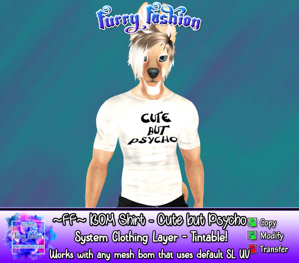 ~FF~ BOM Shirt Cute but Psycho