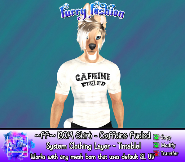 ~FF~ BOM Shirt Caffeine Fueled