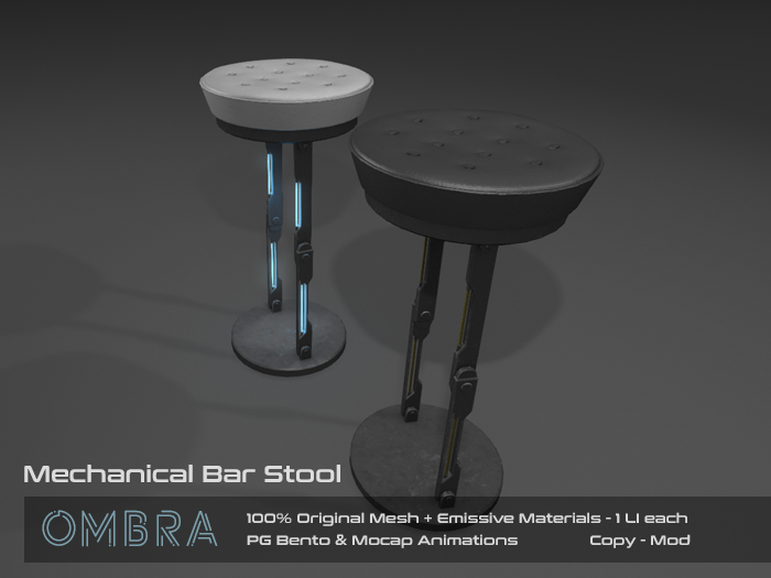 [OMBRA] - Mechanical Bar Stool 