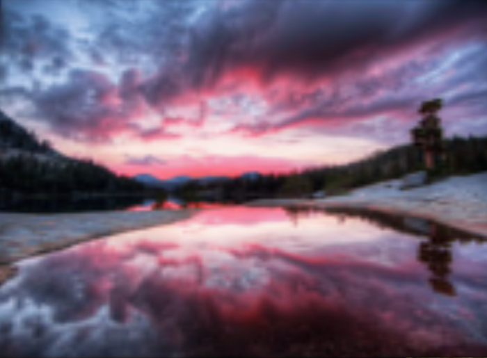 Pink clouds. Animated picture