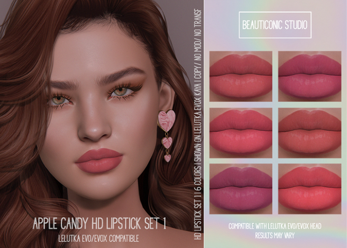 [BS] APPLE CANDY HD LIPSTICK SET 1 (LELUTKA EVO)