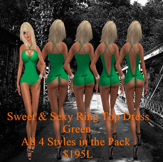 Sweet & Sexy Ring Top Dress - Green