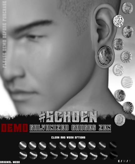 #SCHOEN - Gauges - Galvanized  Zen Plugs DEMO
