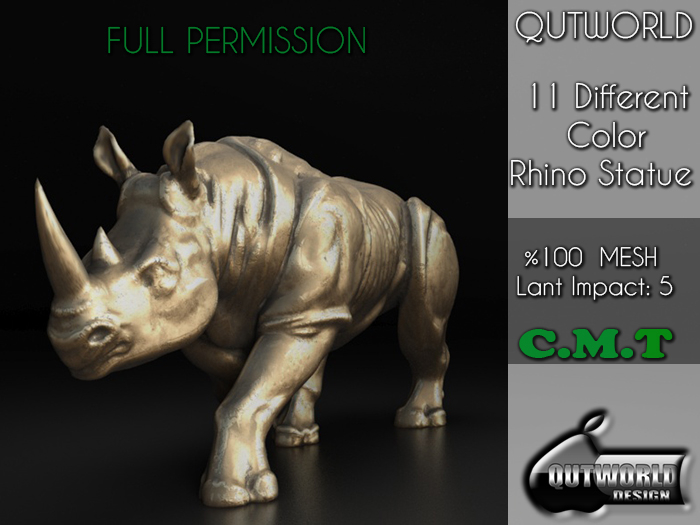 .::QUTWORLD Rhino Statue::.FP 