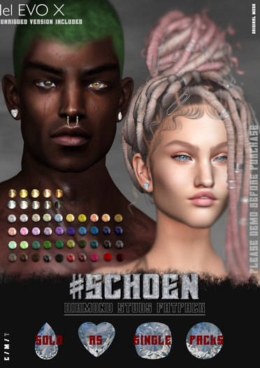 #SCHOEN - Diamond Studs - Fatpack