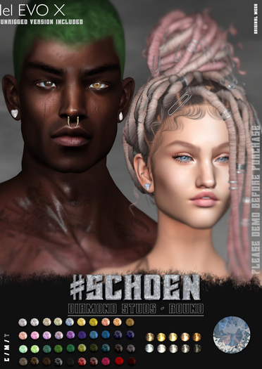 #SCHOEN - Diamond Stud Round