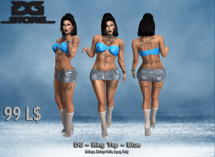 DG - Ring Top - Latex Blue - Box