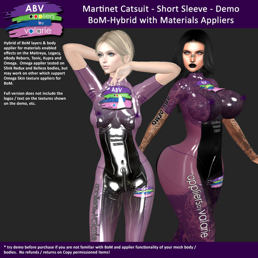 [ABV] Martinet Catsuit Short Sleeve - DEMO