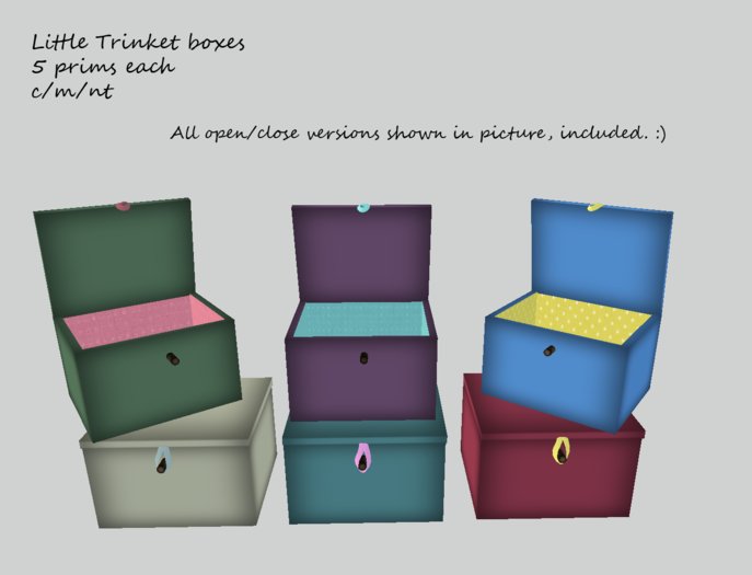 Trinket boxes m/c/nt [Boxed]