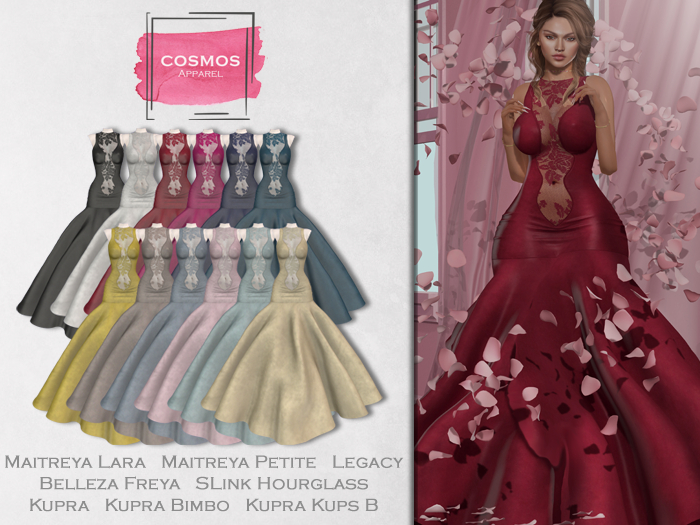 [COSMOS] Elisabeth Formal Gown Velvet / 12 Colors Fatpack