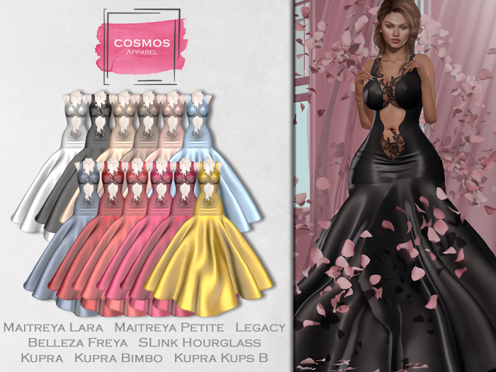 [COSMOS] Elisabeth Formal Gown Lace / 12 Colors Demo