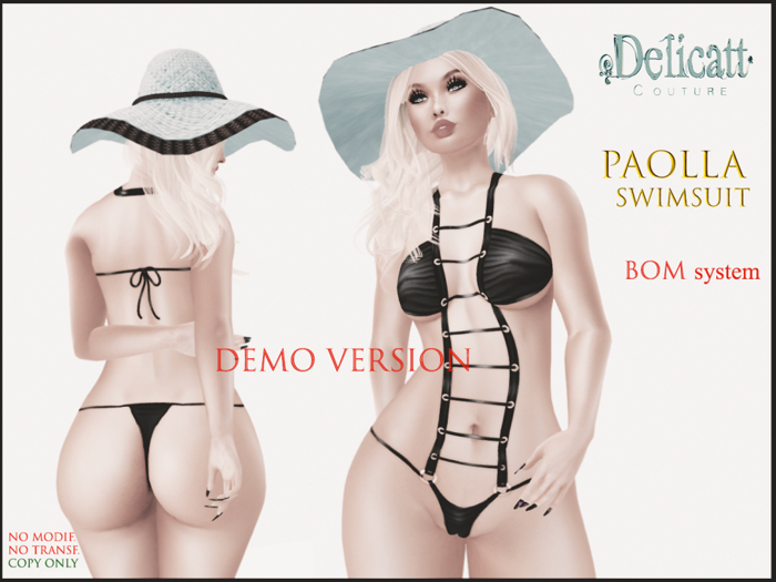 Delicatt Couture - DEMO -  Paolla Swimsuit- BOM system