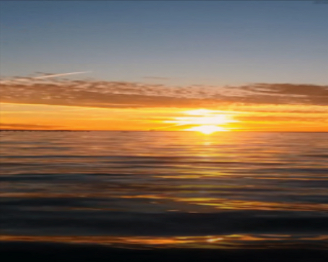 Sunset Sun. Animated picture