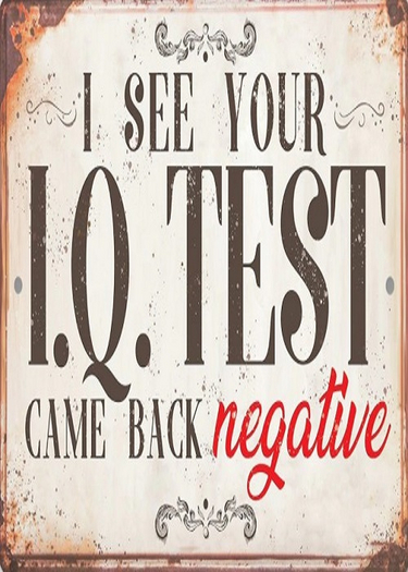Metal Sign-IQ Test