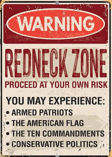 Humorous Sign-Redneck Zone