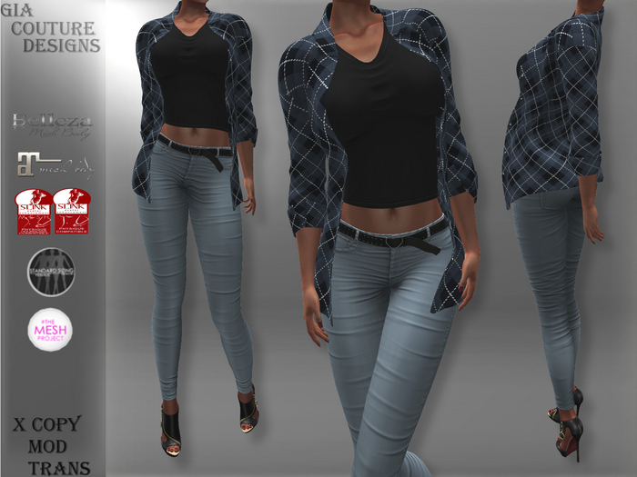 "GCD" Darcy Open Shirts Blue