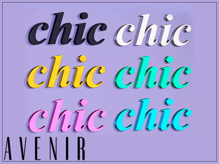 AVENIR: Chic Text Decor - FATPACK - 
