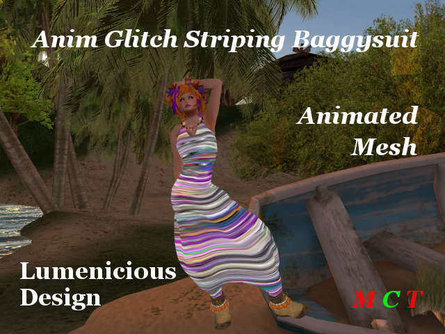 Anim Halloween Glitch Striping Mesh DEMO Baggysuit [BOX]
