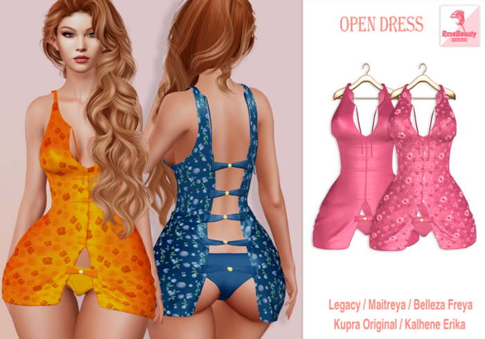 RoseBeauty_OPEN DRESS / Pink