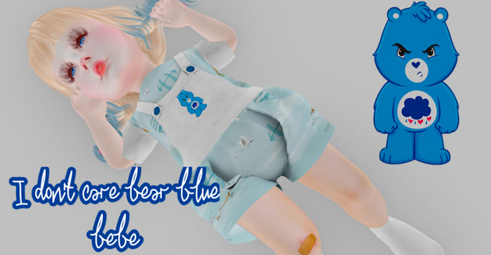 I don't care bear blue bebe 