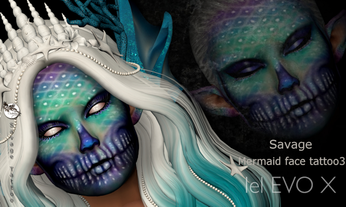 Savage - Mermaid Face Tattoo3 - Lel EvoX.