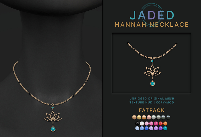 JADED - Hannah Lotus Necklace FATPACK