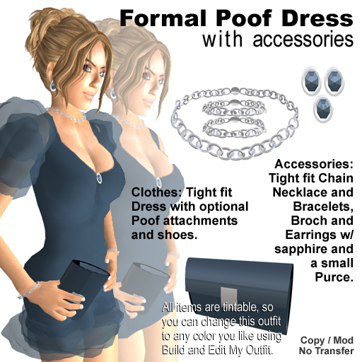 Formal Poof Dress with Accessories