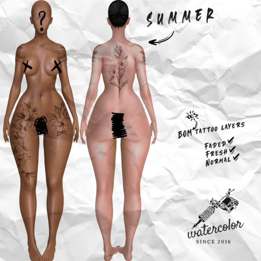 - Watercolor - Summer BOM Tattoo