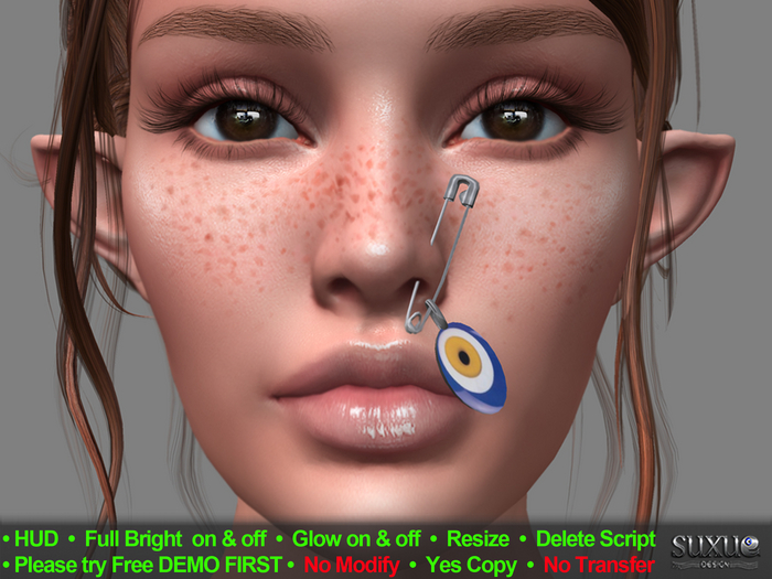 SuXue - Piercing Nose Safety Pin Amulet