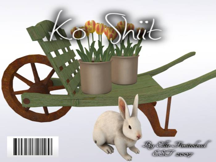 [KO SHIIT] Spring Time Wheelbarrow Green