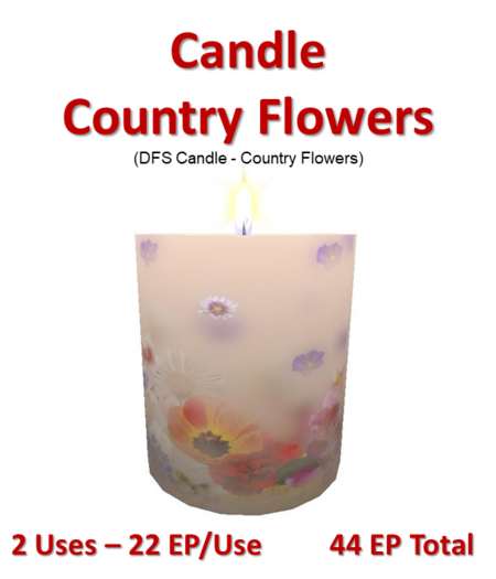 DFS Candle - Country Flowers (DFS Texture Only)