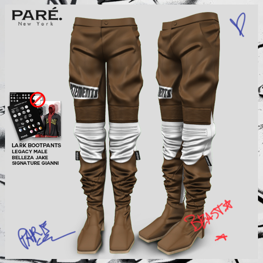 Pare.Lark Booted Pants - Mocha
