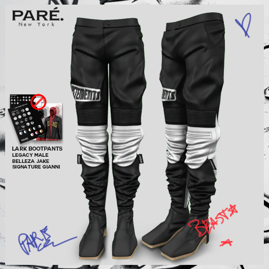 Pare.Lark Booted Pants - Onyx