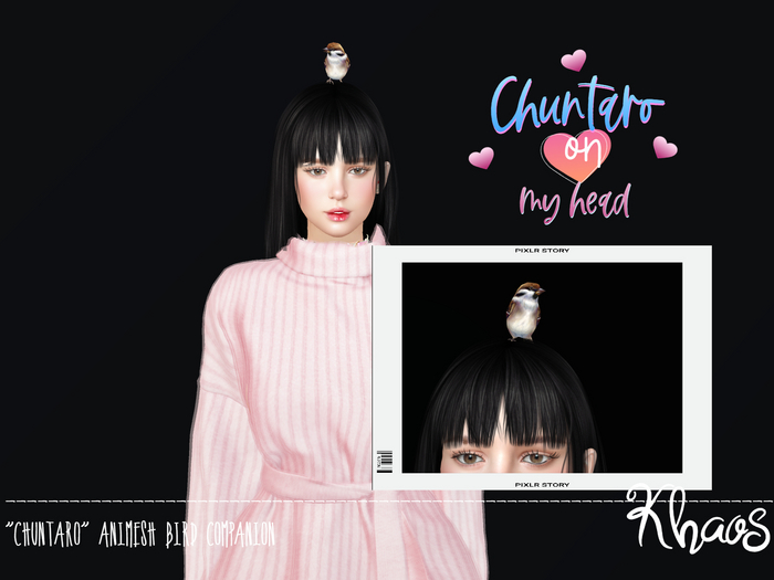 Khaos's* CHUNTARO Sparrow Companion ON MY HEAD