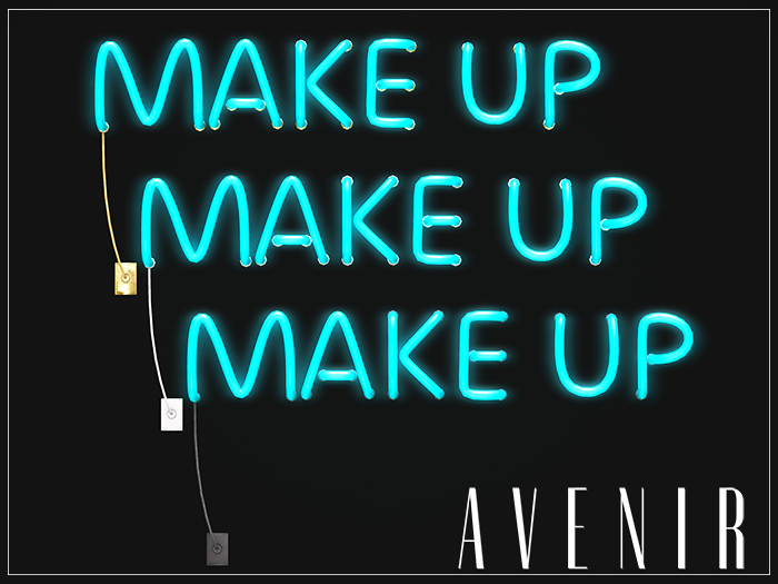 AVENIR: Make Up Mesh Neon Light - BLUE -