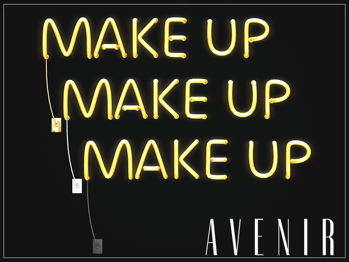 AVENIR: Make Up Mesh Neon Light - GOLD -