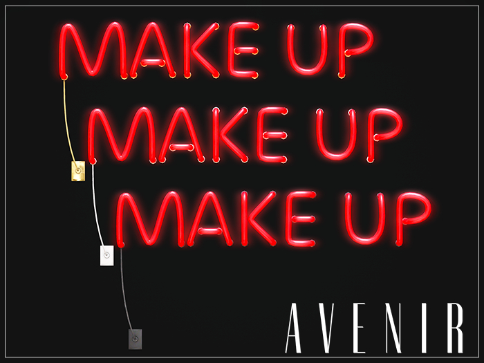 AVENIR: Make Up Mesh Neon Light - RED - 