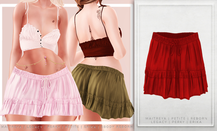 [Aleutia] Holly Skirt -  Red