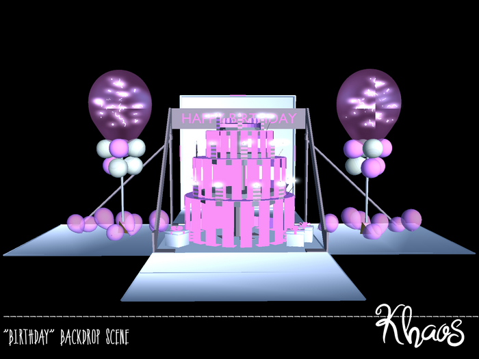 Khaos's Birthday Backdrop-Scene LAVENDER