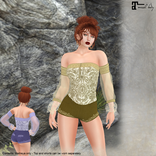 Boho Short Set V3 Yellow - Delivery HUD