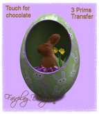~Chocolate Easter Bunny in Hallowed Egg~Touch for Piece~