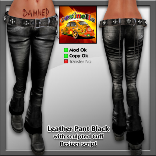 Coxi - Leather Pants black