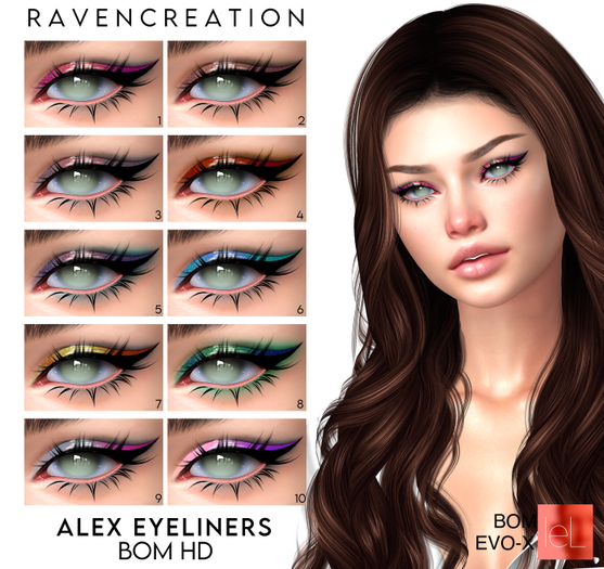RAVENCREATION ALEX EYELINERS BOM EVOX